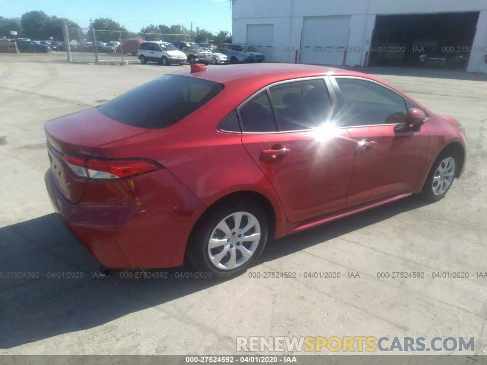 4 Photograph of a damaged car JTDEPRAEXLJ021274 TOYOTA COROLLA 2020