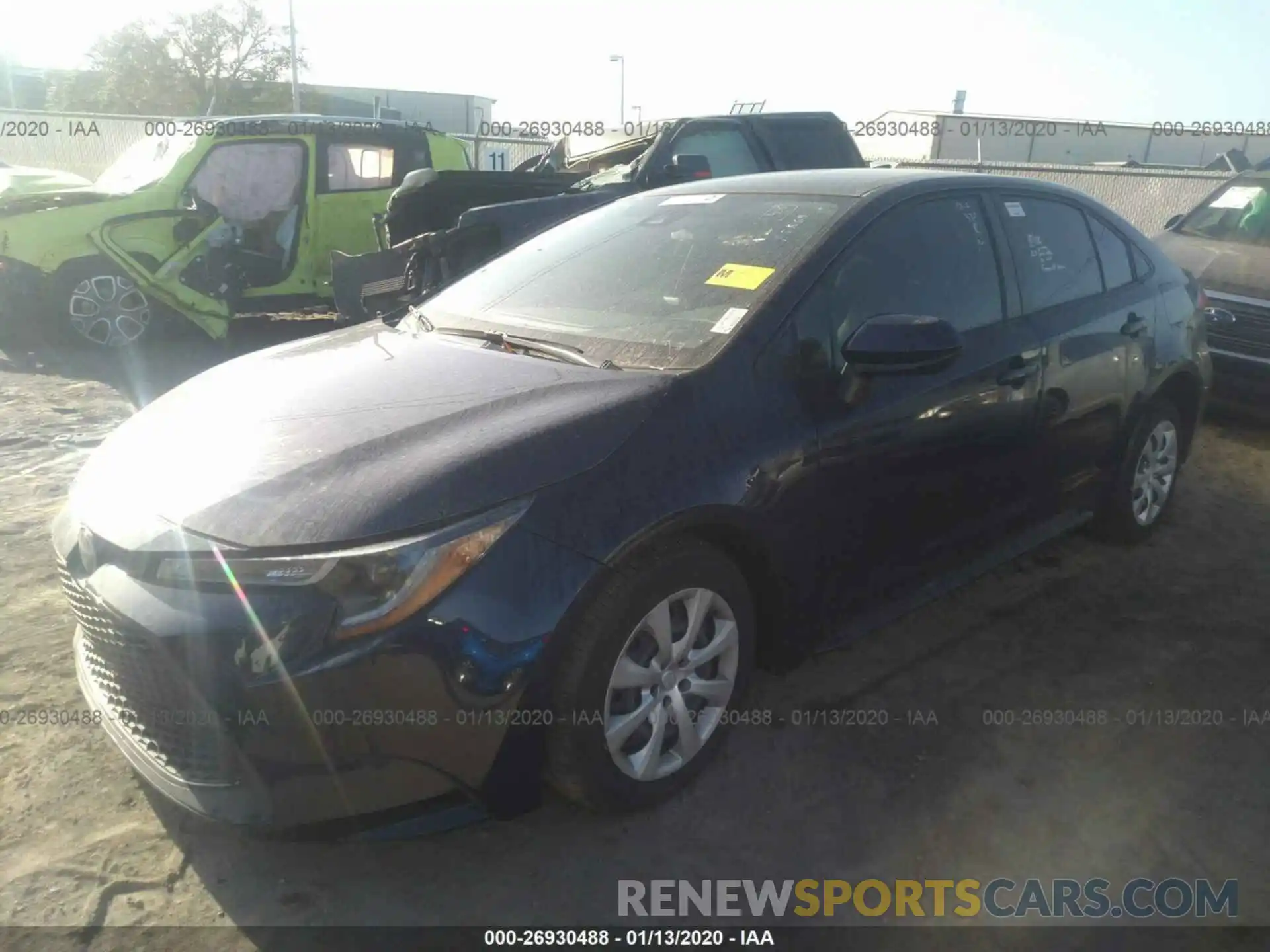 2 Photograph of a damaged car JTDEPRAEXLJ021419 TOYOTA COROLLA 2020