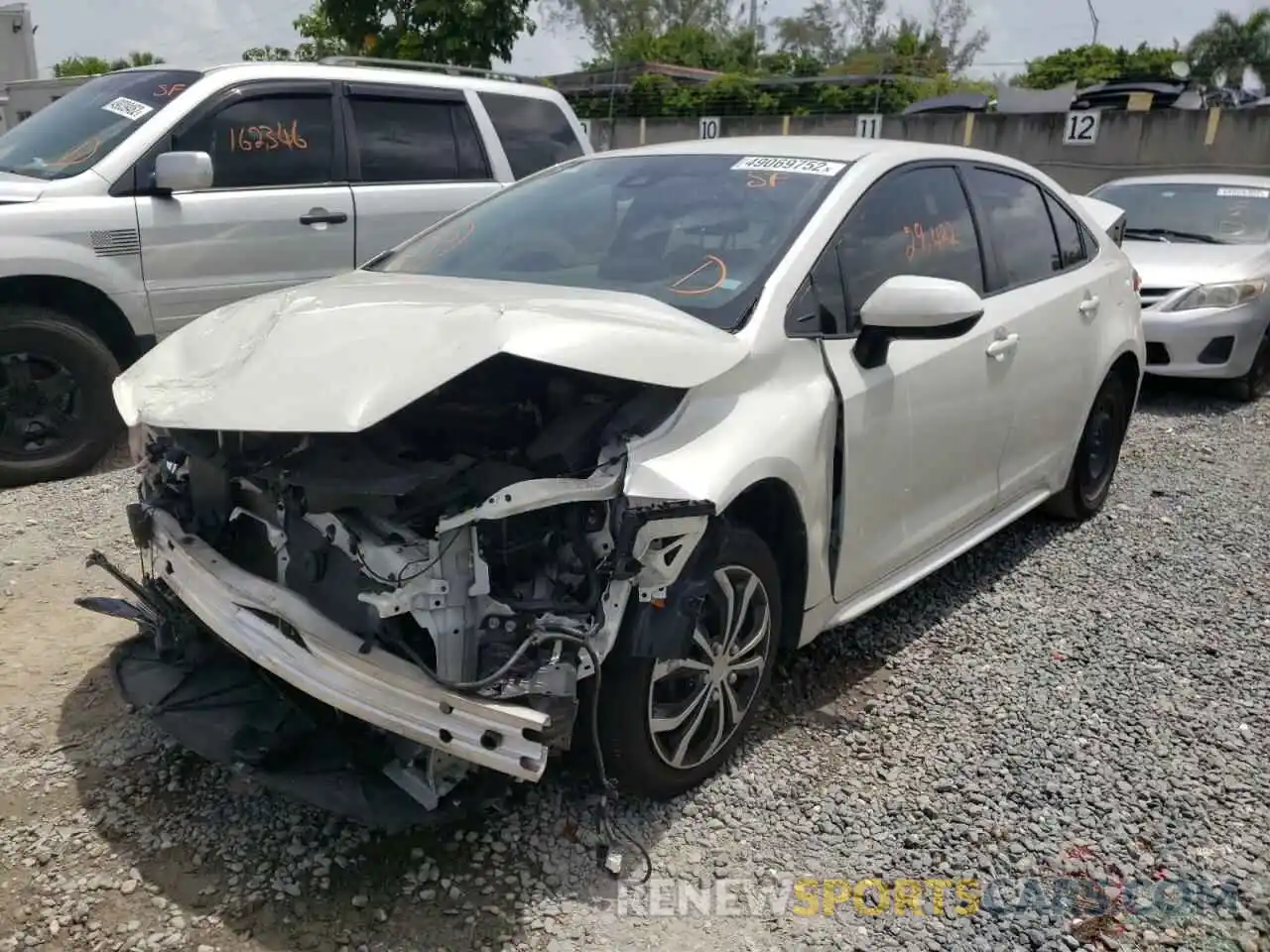 2 Photograph of a damaged car JTDEPRAEXLJ021467 TOYOTA COROLLA 2020