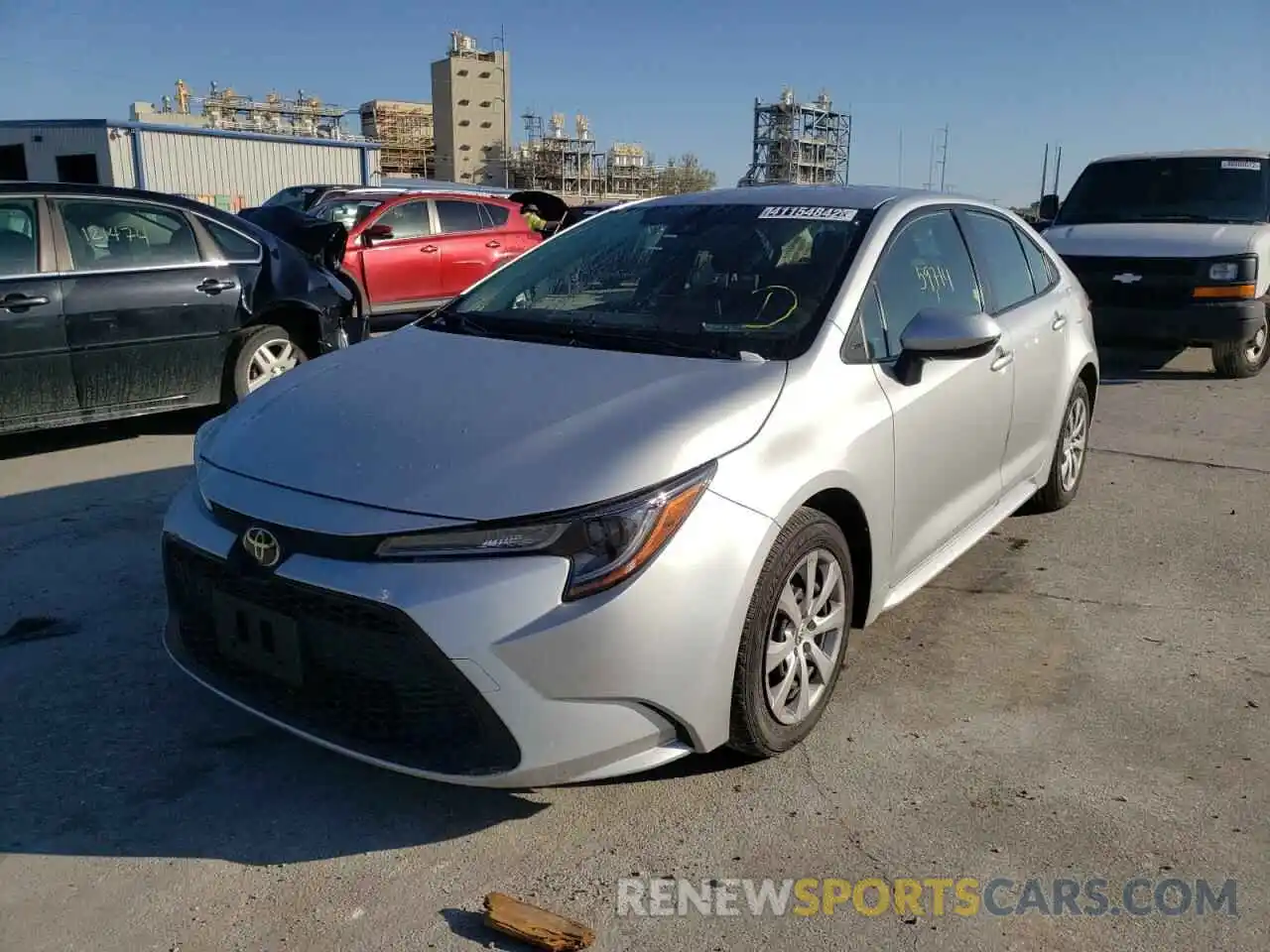 2 Photograph of a damaged car JTDEPRAEXLJ021534 TOYOTA COROLLA 2020