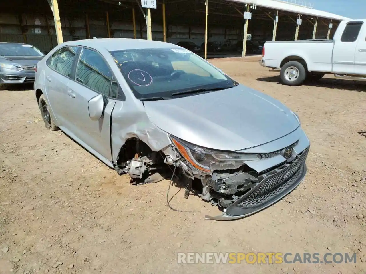 1 Photograph of a damaged car JTDEPRAEXLJ022361 TOYOTA COROLLA 2020