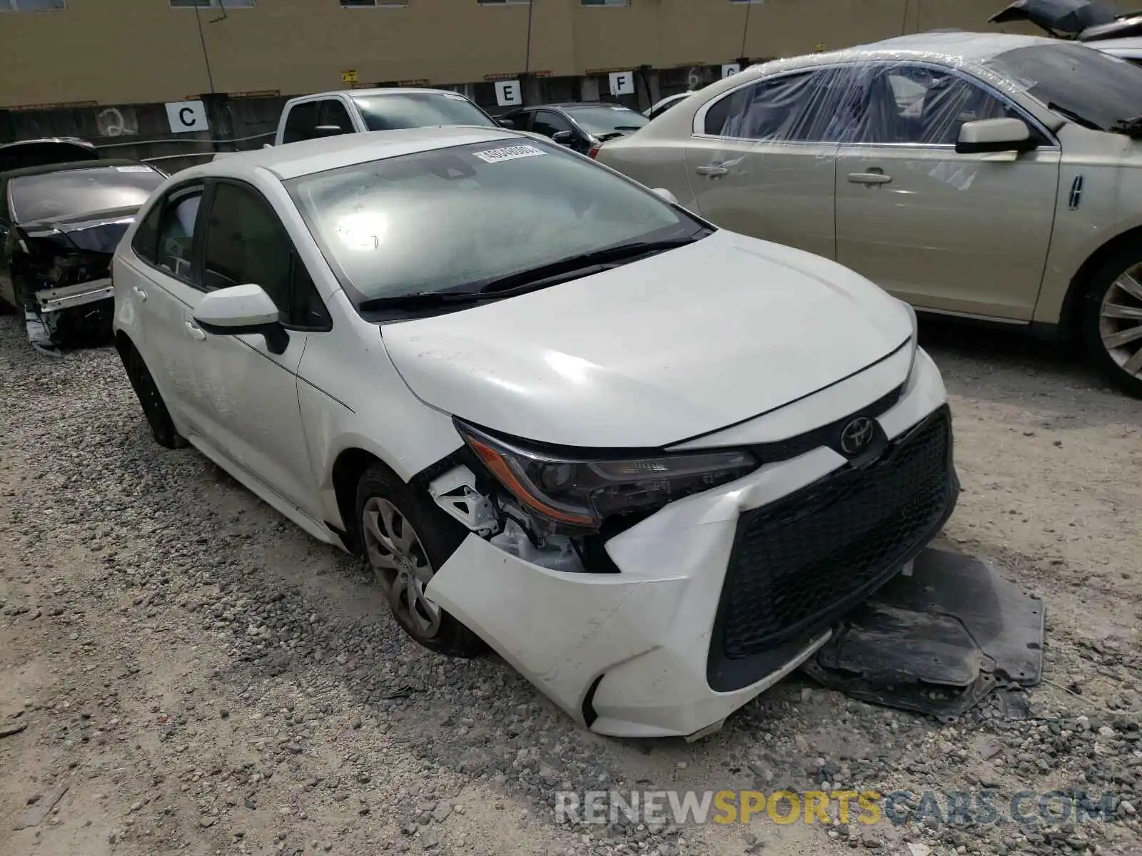 1 Photograph of a damaged car JTDEPRAEXLJ022652 TOYOTA COROLLA 2020