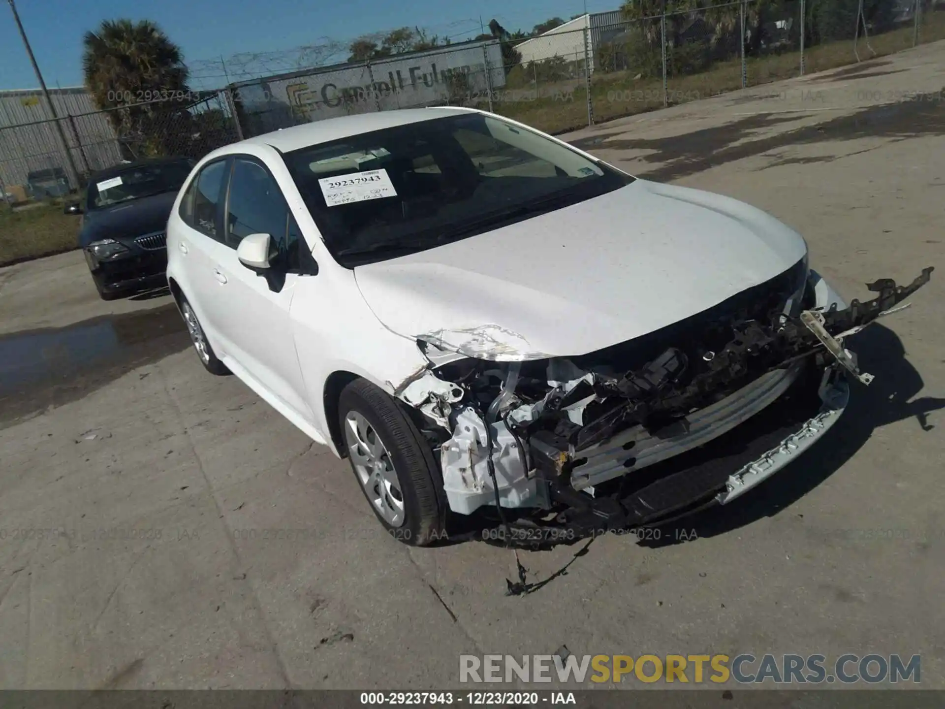 1 Photograph of a damaged car JTDEPRAEXLJ023039 TOYOTA COROLLA 2020