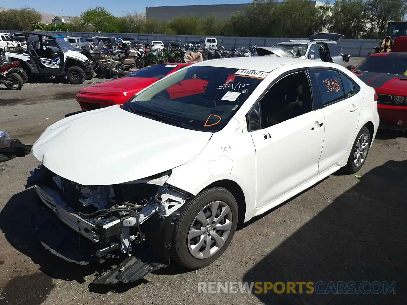 2 Photograph of a damaged car JTDEPRAEXLJ023171 TOYOTA COROLLA 2020