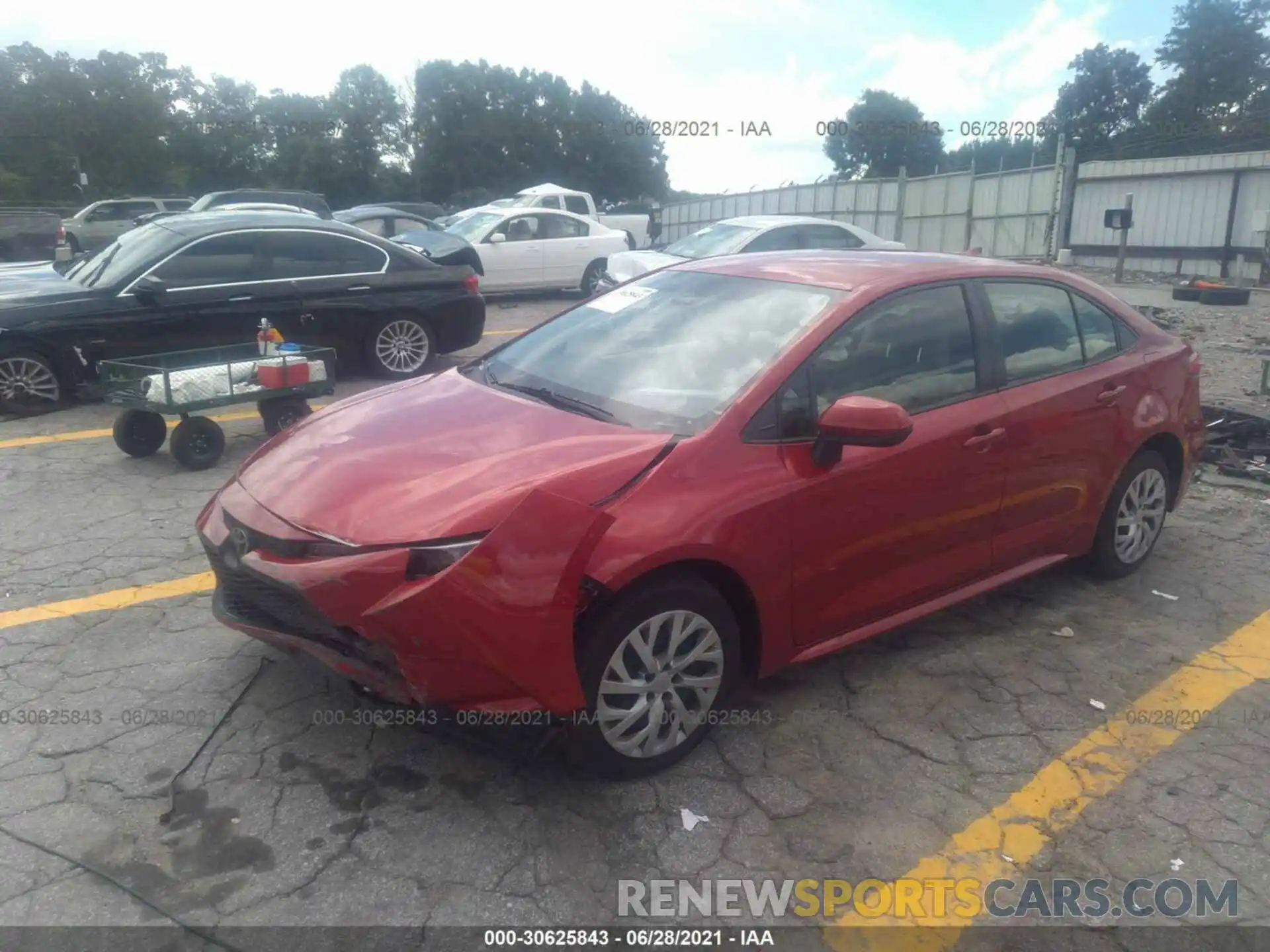 2 Photograph of a damaged car JTDEPRAEXLJ023350 TOYOTA COROLLA 2020