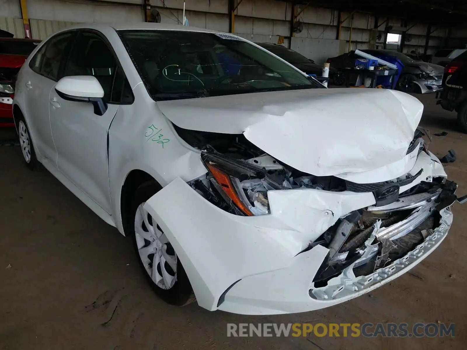 1 Photograph of a damaged car JTDEPRAEXLJ023509 TOYOTA COROLLA 2020