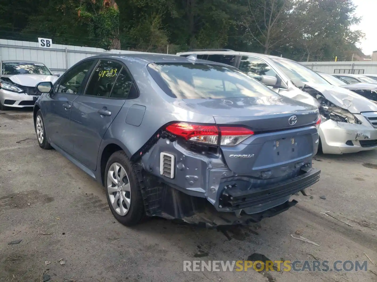 3 Photograph of a damaged car JTDEPRAEXLJ023770 TOYOTA COROLLA 2020