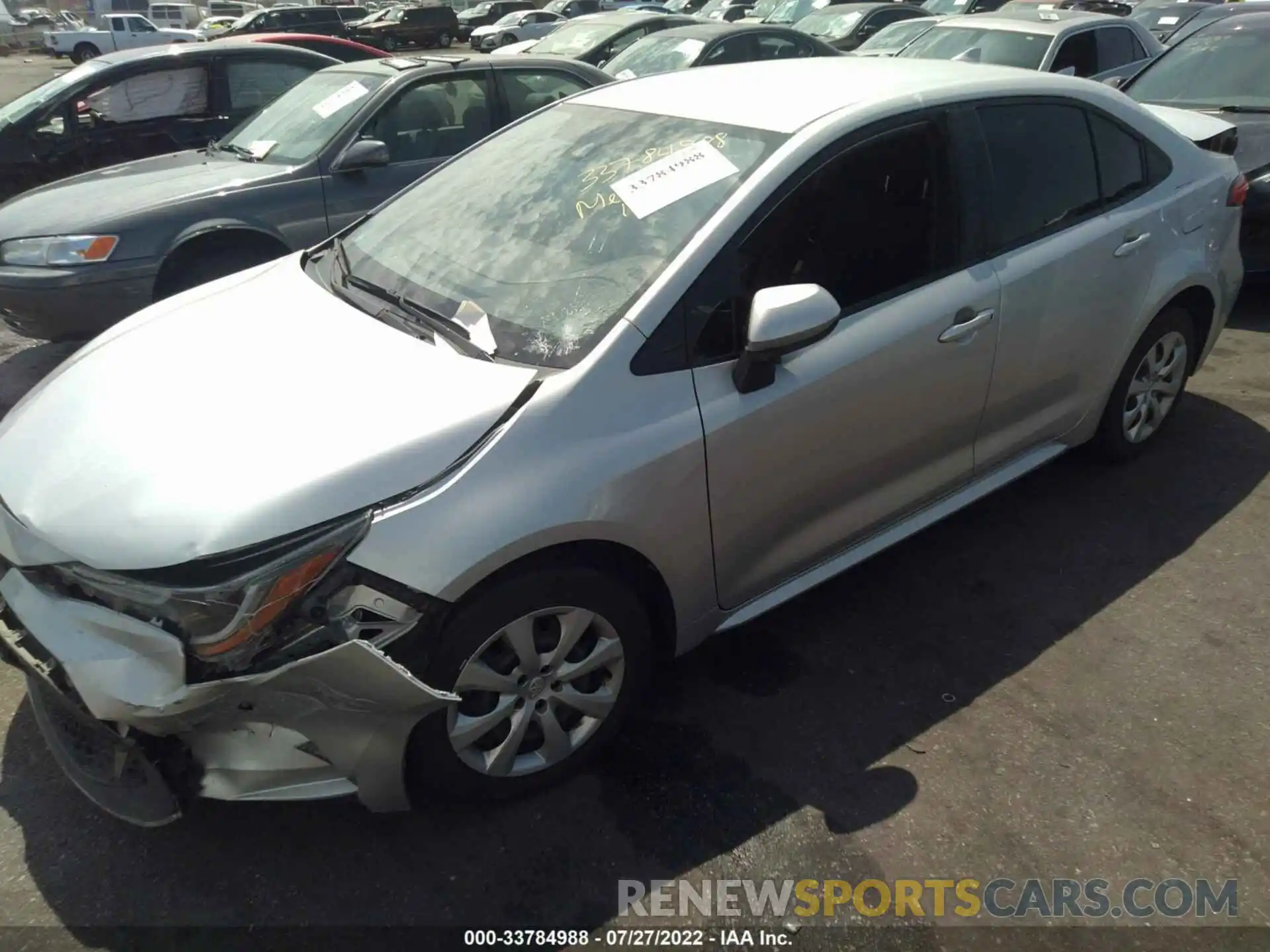 2 Photograph of a damaged car JTDEPRAEXLJ024563 TOYOTA COROLLA 2020