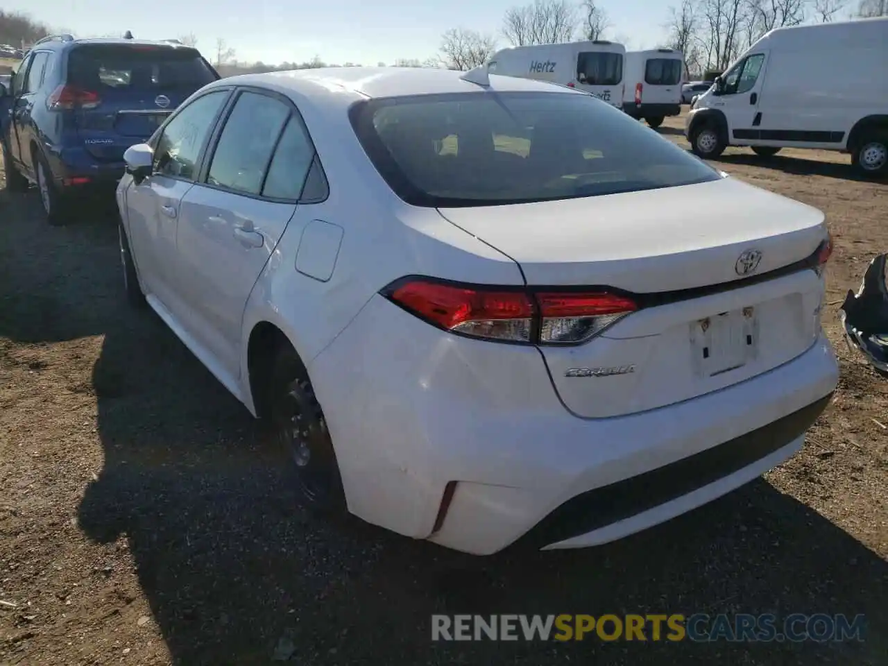 3 Photograph of a damaged car JTDEPRAEXLJ025289 TOYOTA COROLLA 2020