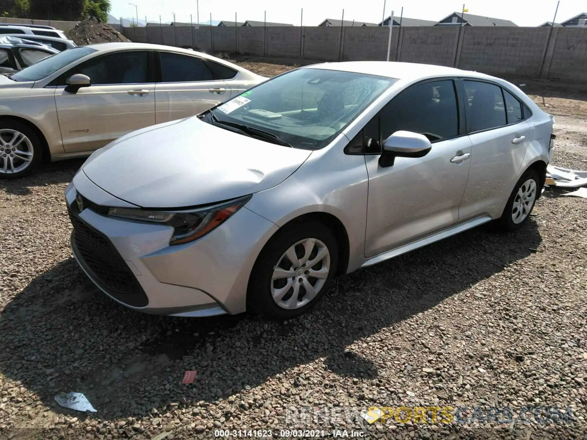 2 Photograph of a damaged car JTDEPRAEXLJ025678 TOYOTA COROLLA 2020