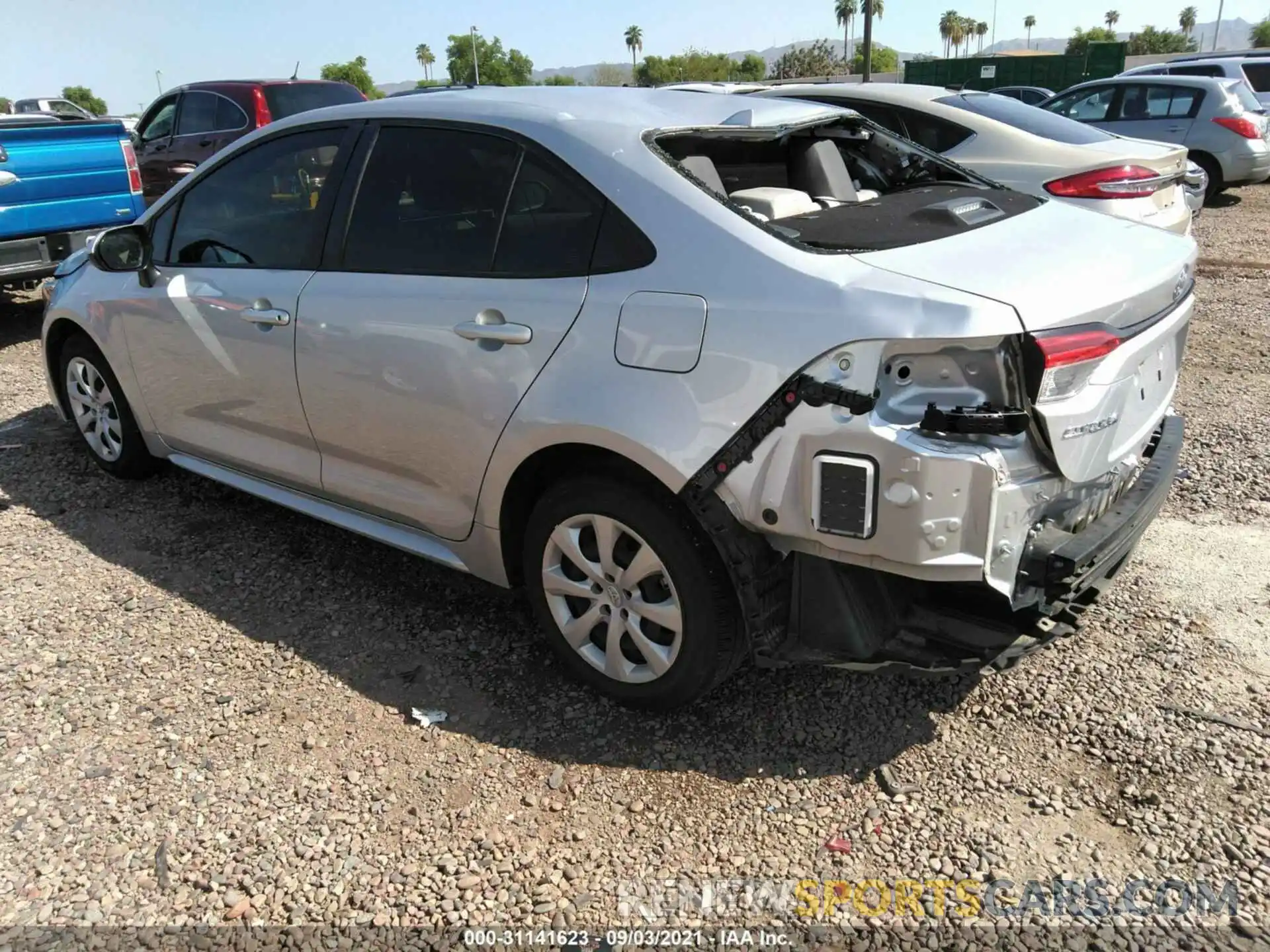 3 Photograph of a damaged car JTDEPRAEXLJ025678 TOYOTA COROLLA 2020