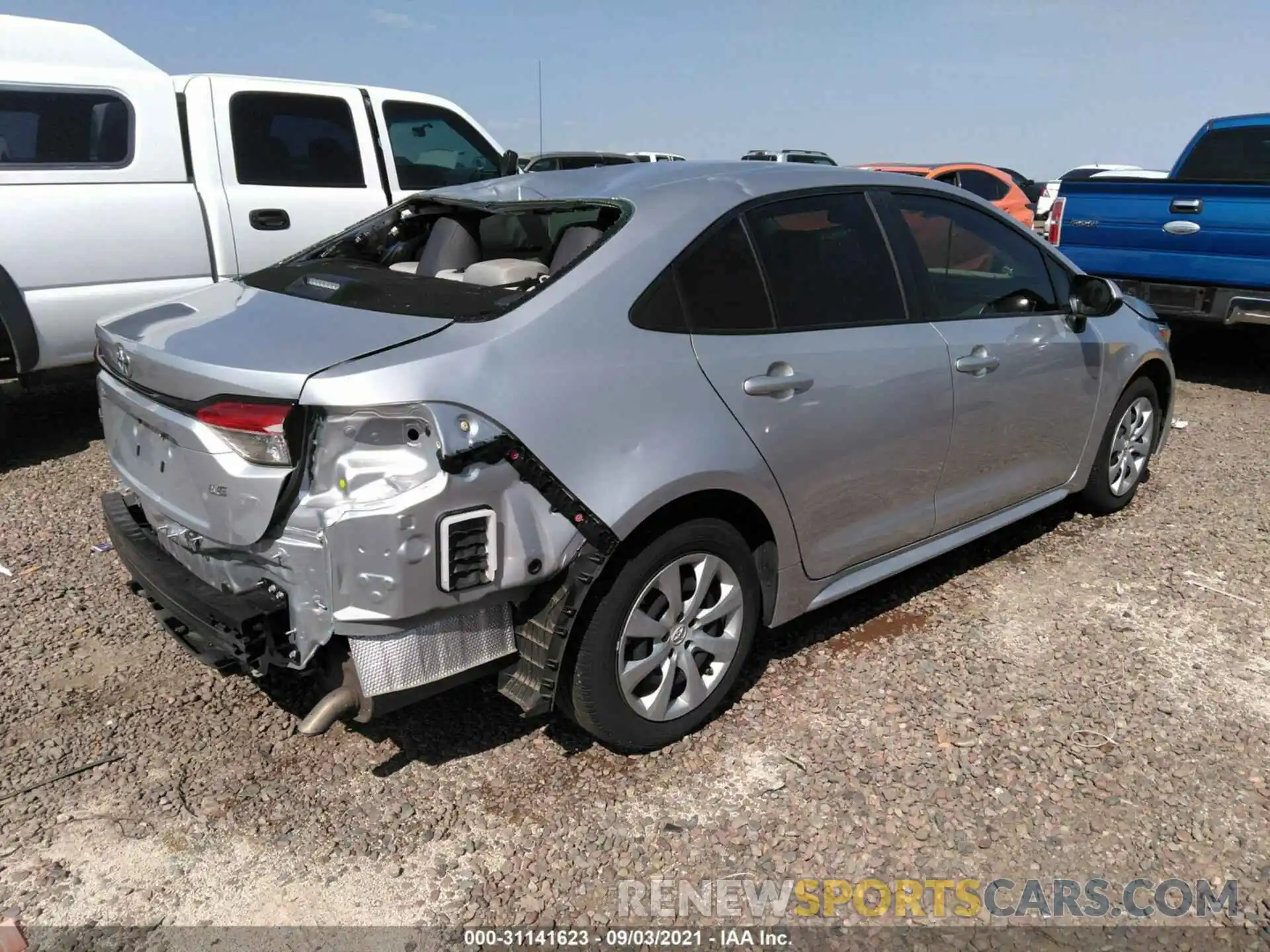 4 Photograph of a damaged car JTDEPRAEXLJ025678 TOYOTA COROLLA 2020