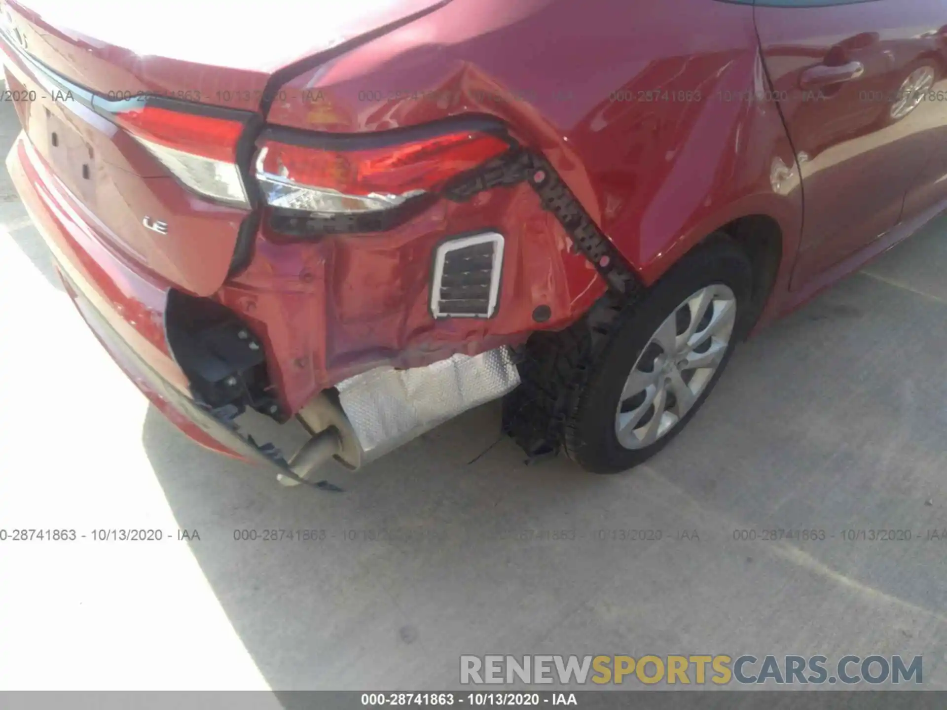 6 Photograph of a damaged car JTDEPRAEXLJ025924 TOYOTA COROLLA 2020