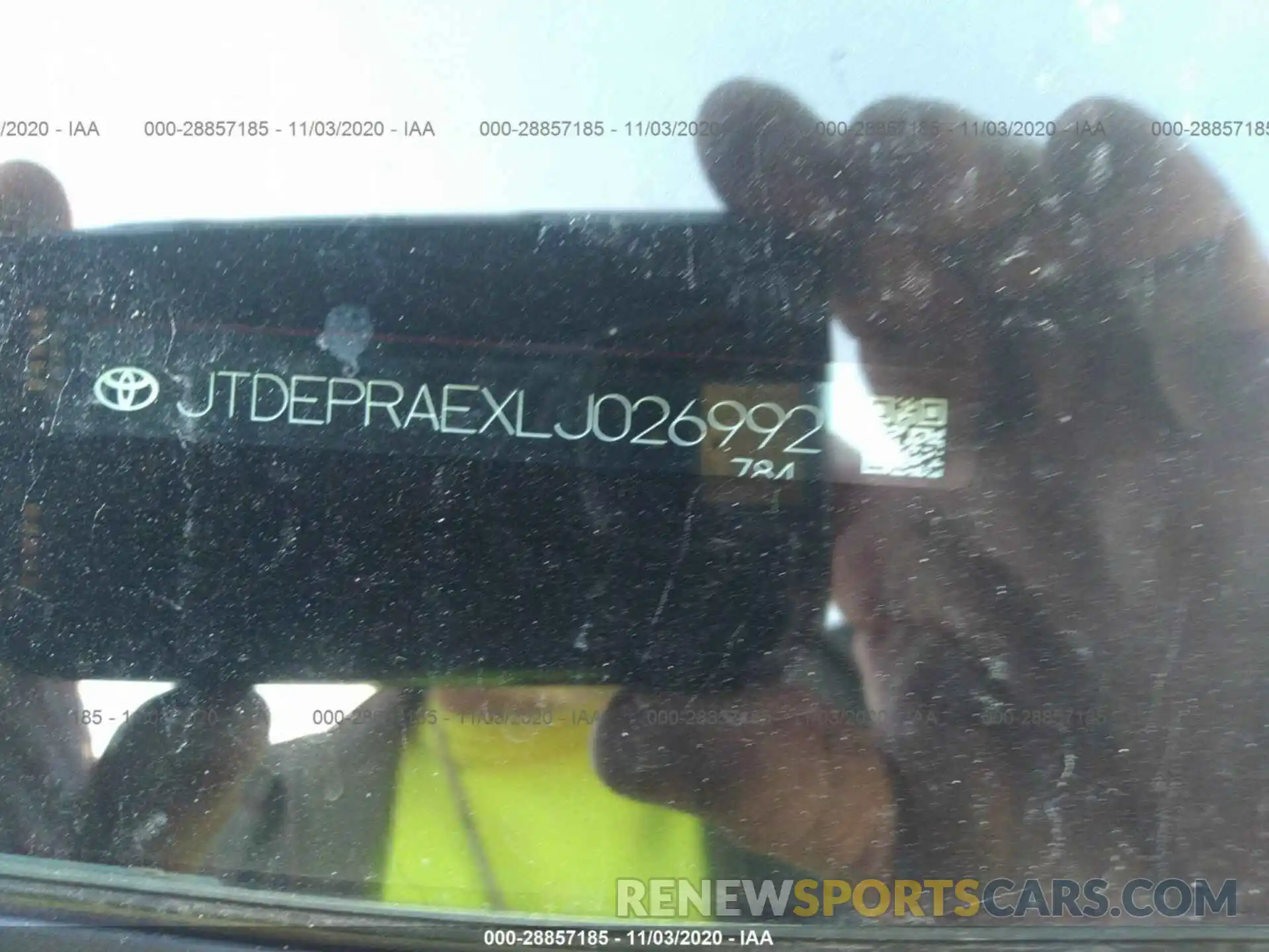 9 Photograph of a damaged car JTDEPRAEXLJ026992 TOYOTA COROLLA 2020