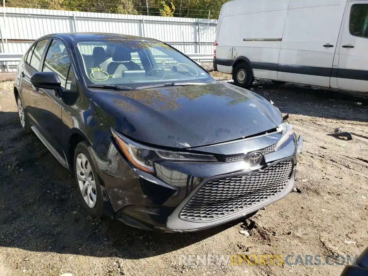 1 Photograph of a damaged car JTDEPRAEXLJ027172 TOYOTA COROLLA 2020