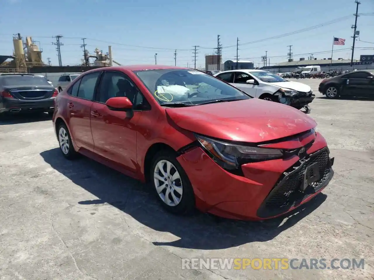 1 Photograph of a damaged car JTDEPRAEXLJ027561 TOYOTA COROLLA 2020