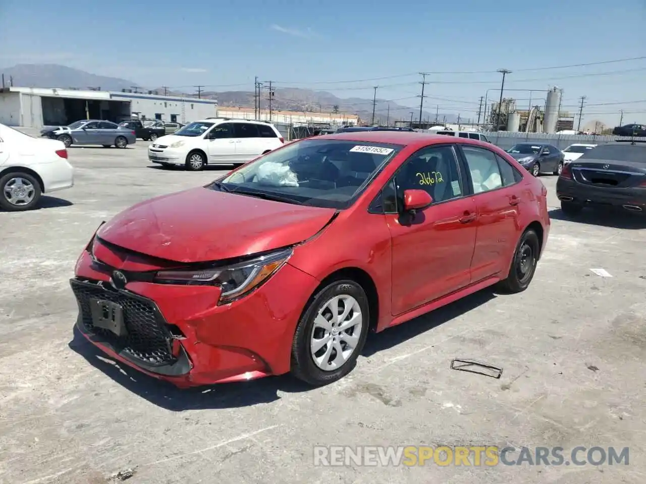 2 Photograph of a damaged car JTDEPRAEXLJ027561 TOYOTA COROLLA 2020