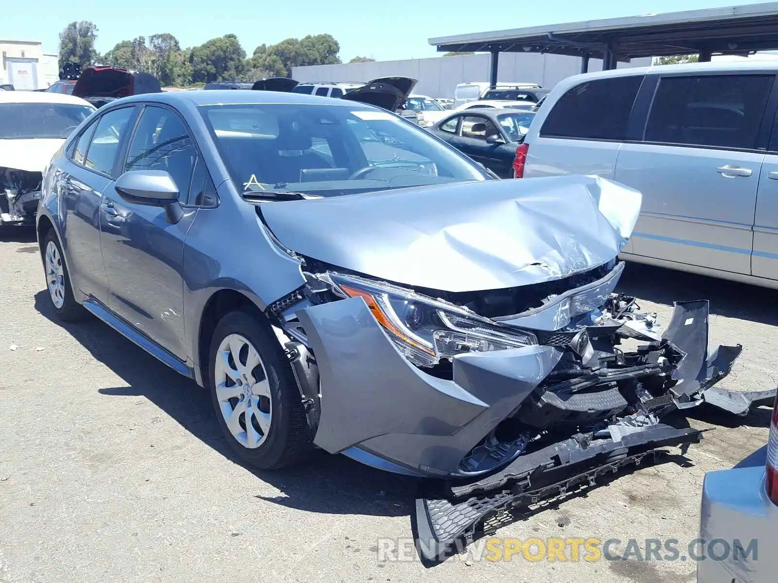 1 Photograph of a damaged car JTDEPRAEXLJ028435 TOYOTA COROLLA 2020