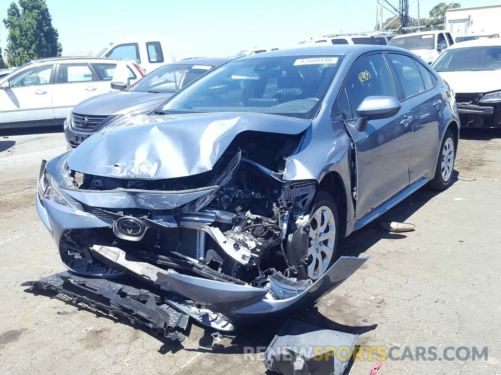 2 Photograph of a damaged car JTDEPRAEXLJ028435 TOYOTA COROLLA 2020