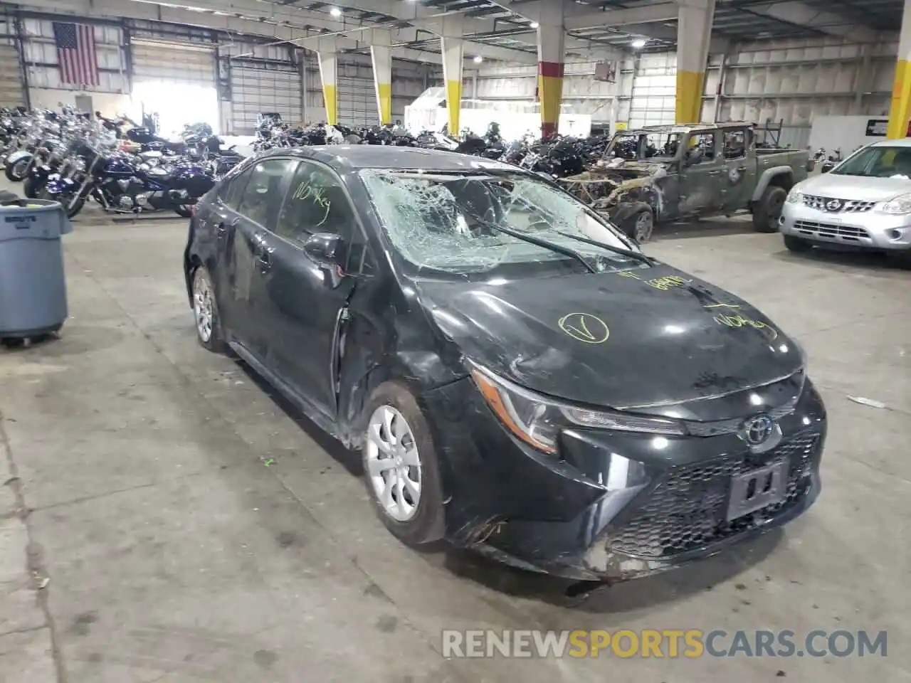 1 Photograph of a damaged car JTDEPRAEXLJ028807 TOYOTA COROLLA 2020