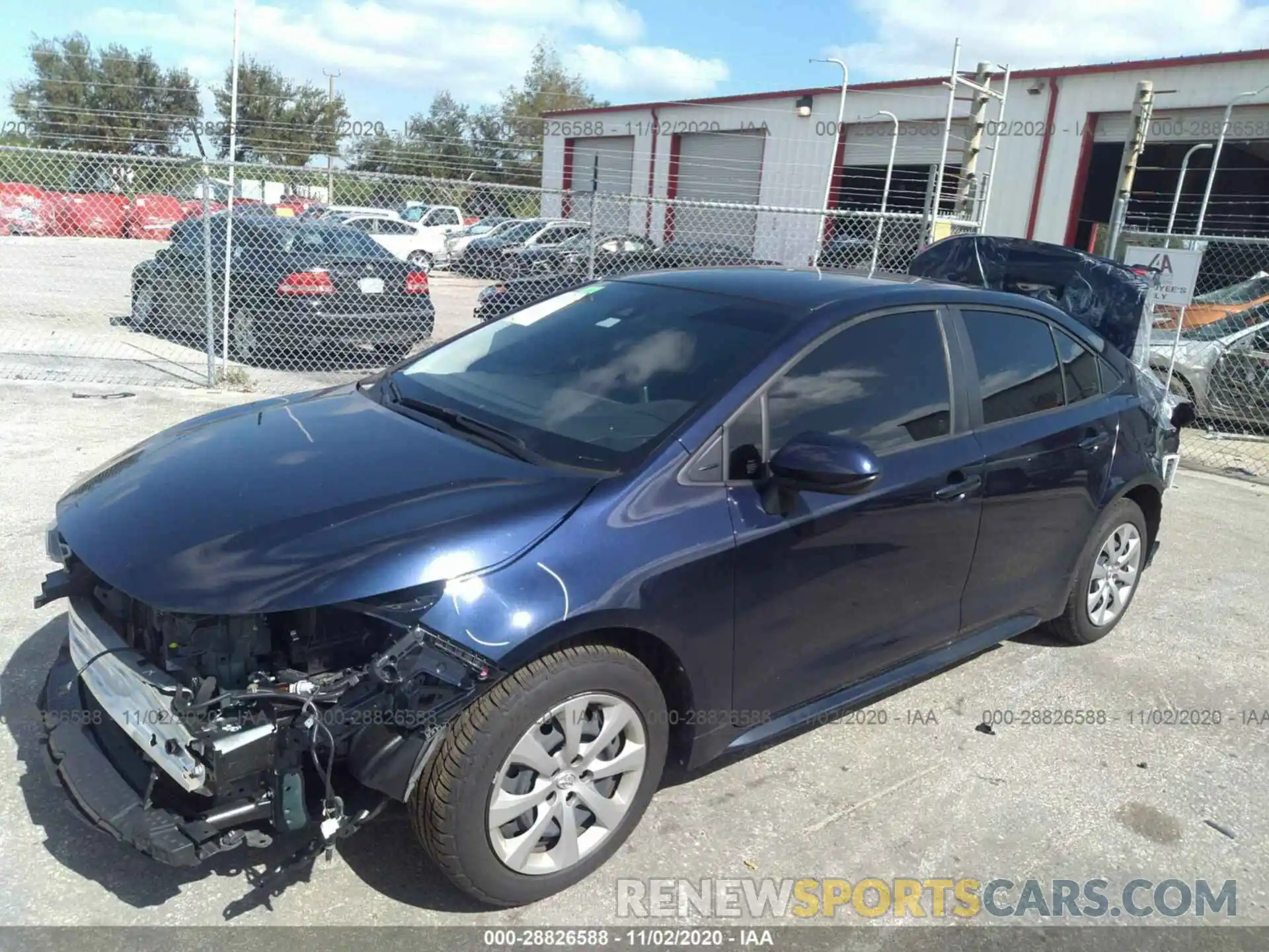 2 Photograph of a damaged car JTDEPRAEXLJ028824 TOYOTA COROLLA 2020