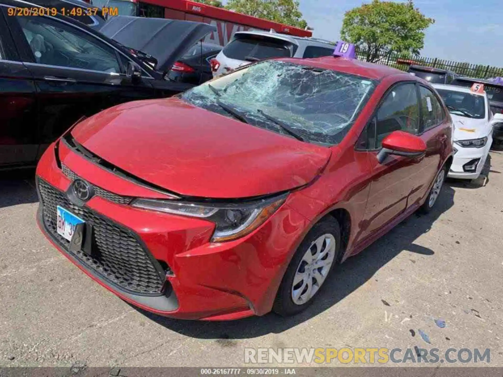 13 Photograph of a damaged car JTDEPRAEXLJ029830 TOYOTA COROLLA 2020