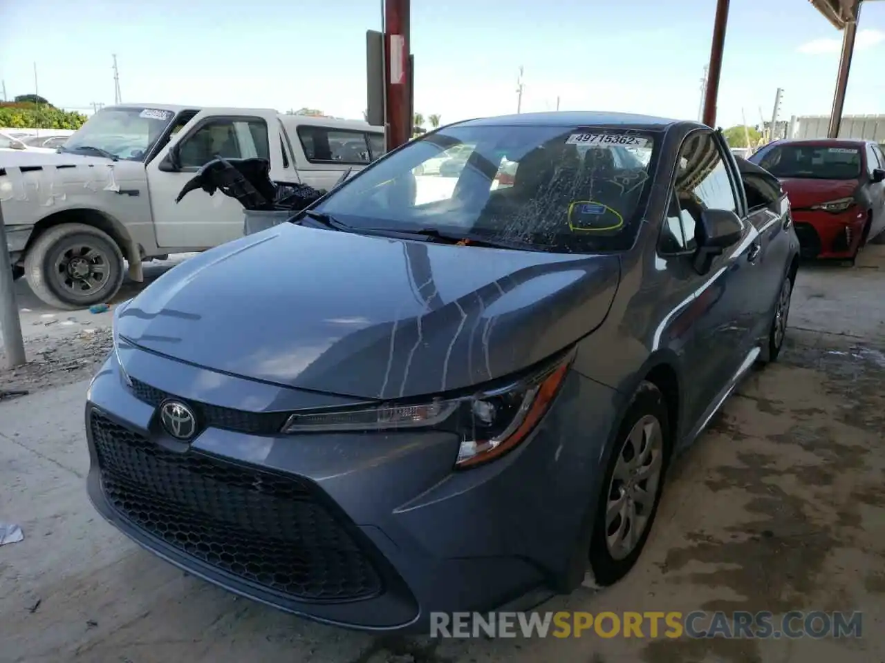 2 Photograph of a damaged car JTDEPRAEXLJ031254 TOYOTA COROLLA 2020