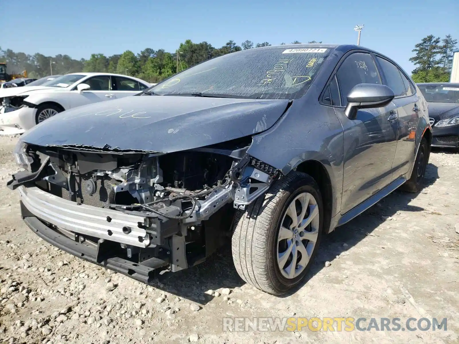 2 Photograph of a damaged car JTDEPRAEXLJ031819 TOYOTA COROLLA 2020