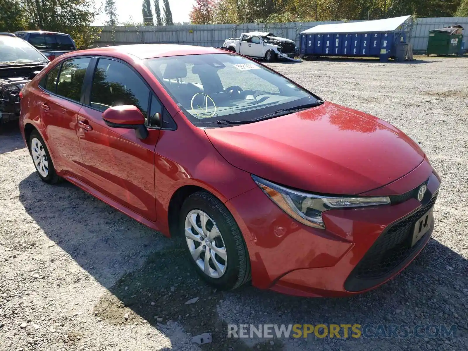 1 Photograph of a damaged car JTDEPRAEXLJ032579 TOYOTA COROLLA 2020