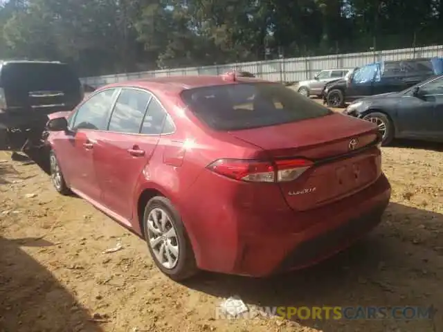 3 Photograph of a damaged car JTDEPRAEXLJ034431 TOYOTA COROLLA 2020