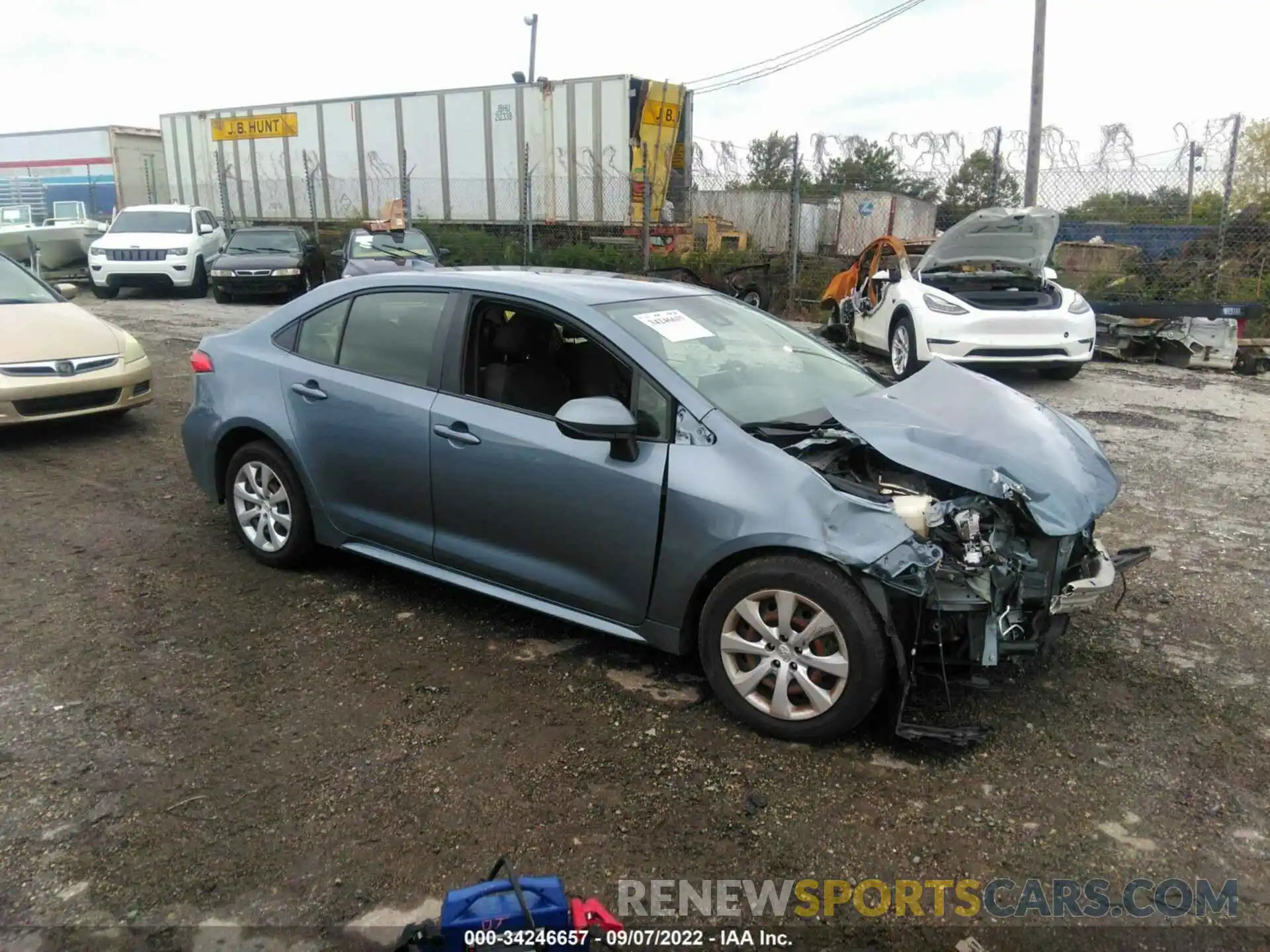 1 Photograph of a damaged car JTDEPRAEXLJ034557 TOYOTA COROLLA 2020