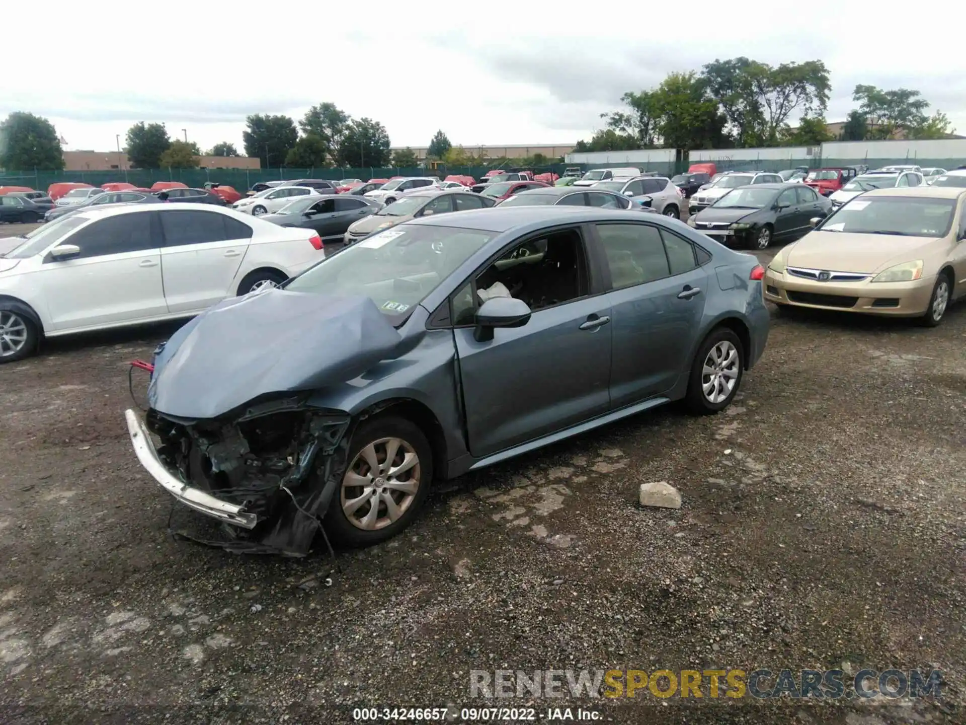 2 Photograph of a damaged car JTDEPRAEXLJ034557 TOYOTA COROLLA 2020