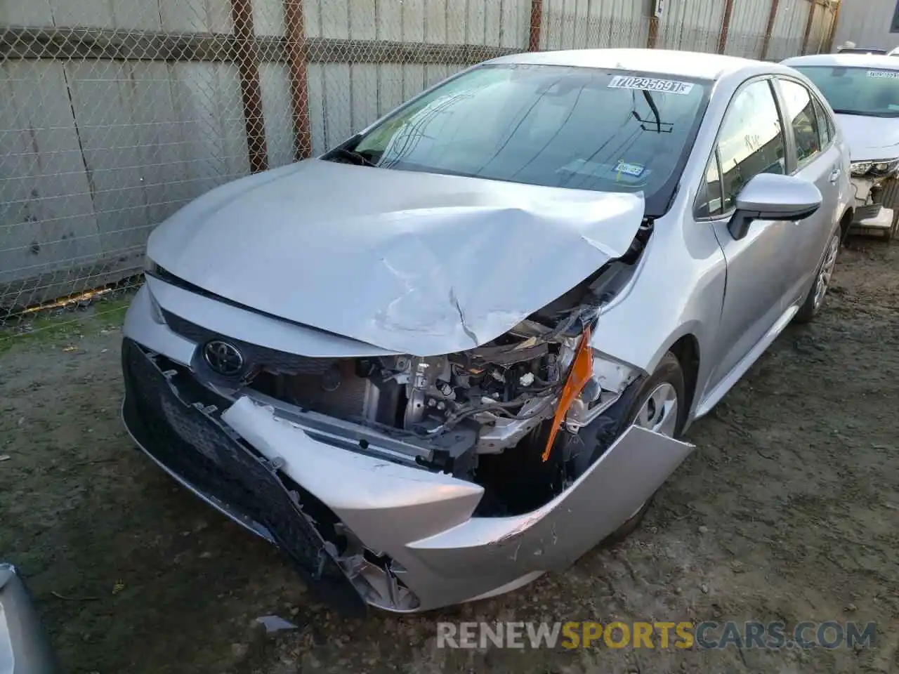 2 Photograph of a damaged car JTDEPRAEXLJ034719 TOYOTA COROLLA 2020