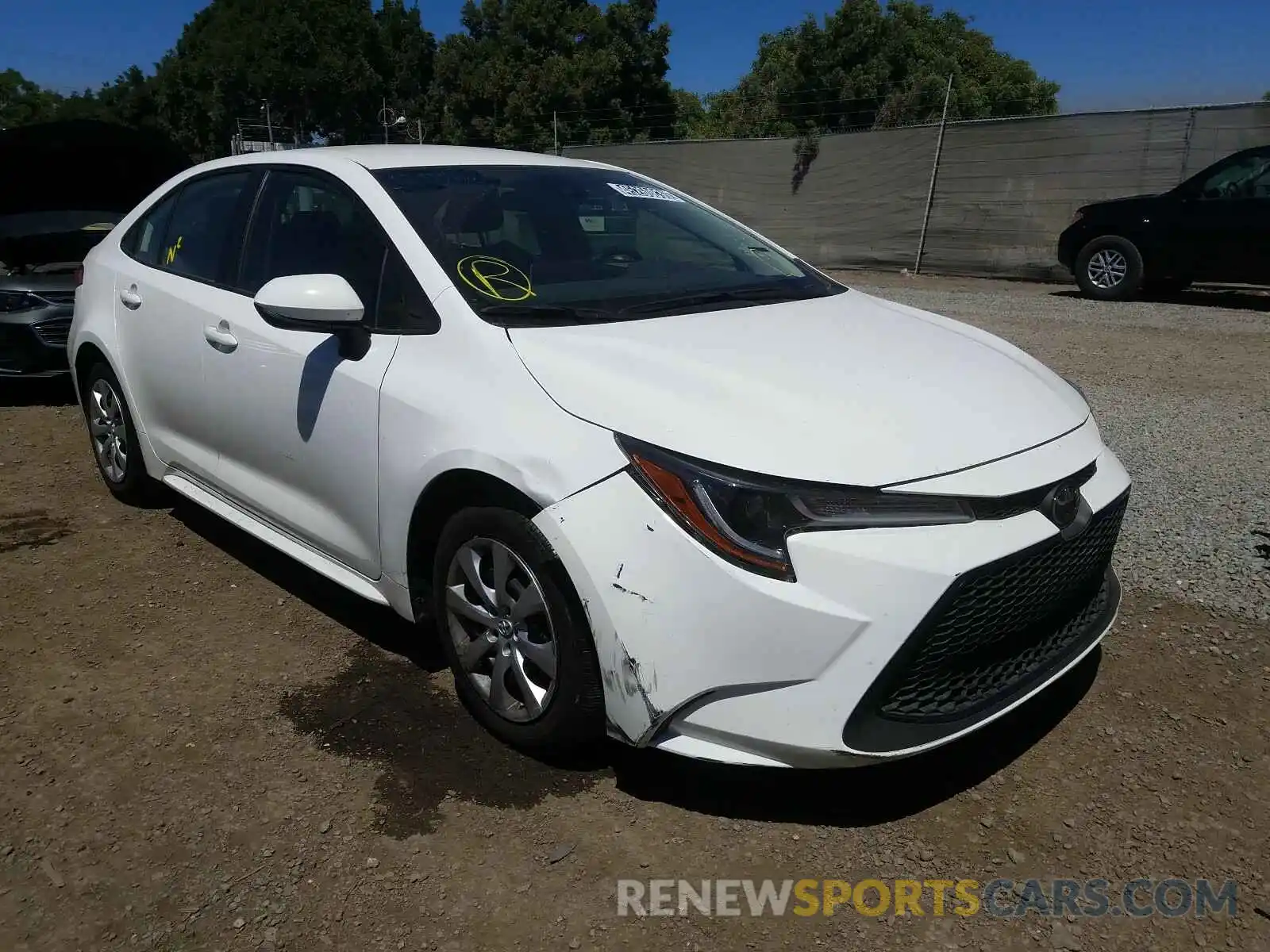 1 Photograph of a damaged car JTDEPRAEXLJ034784 TOYOTA COROLLA 2020