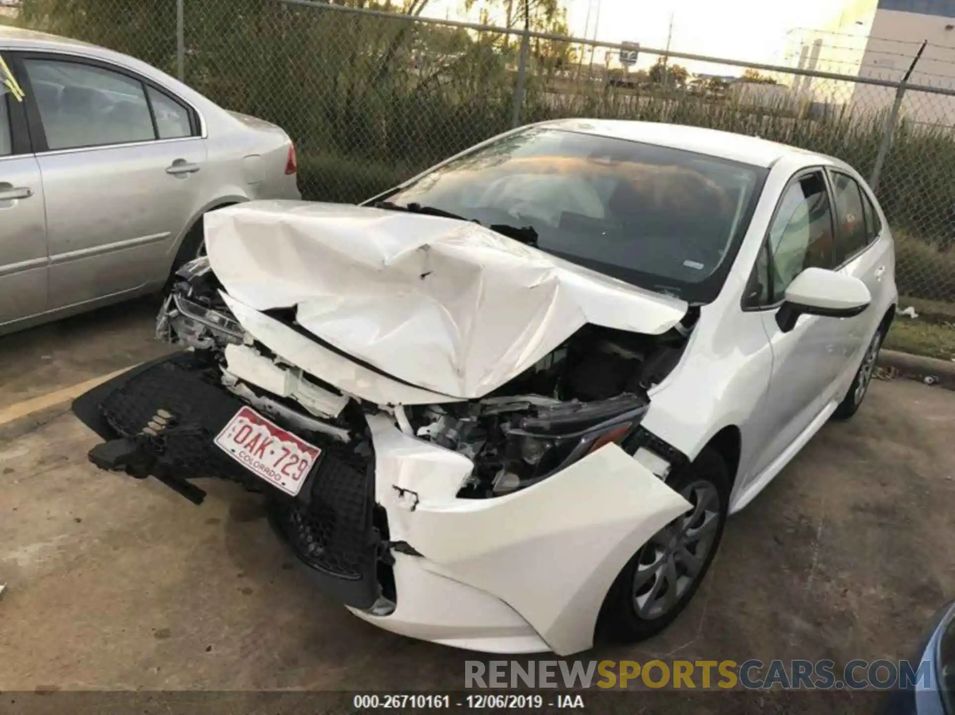 1 Photograph of a damaged car JTDEPRAEXLJ035031 TOYOTA COROLLA 2020