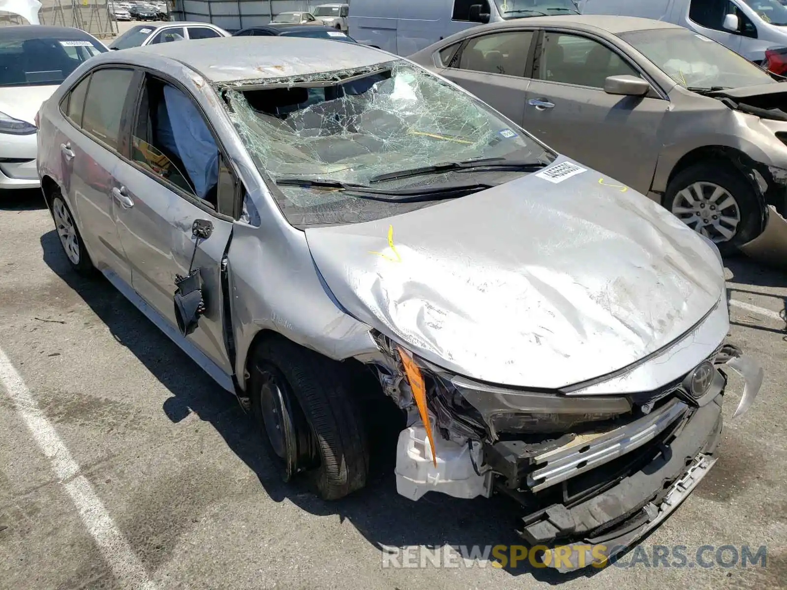 1 Photograph of a damaged car JTDEPRAEXLJ035336 TOYOTA COROLLA 2020