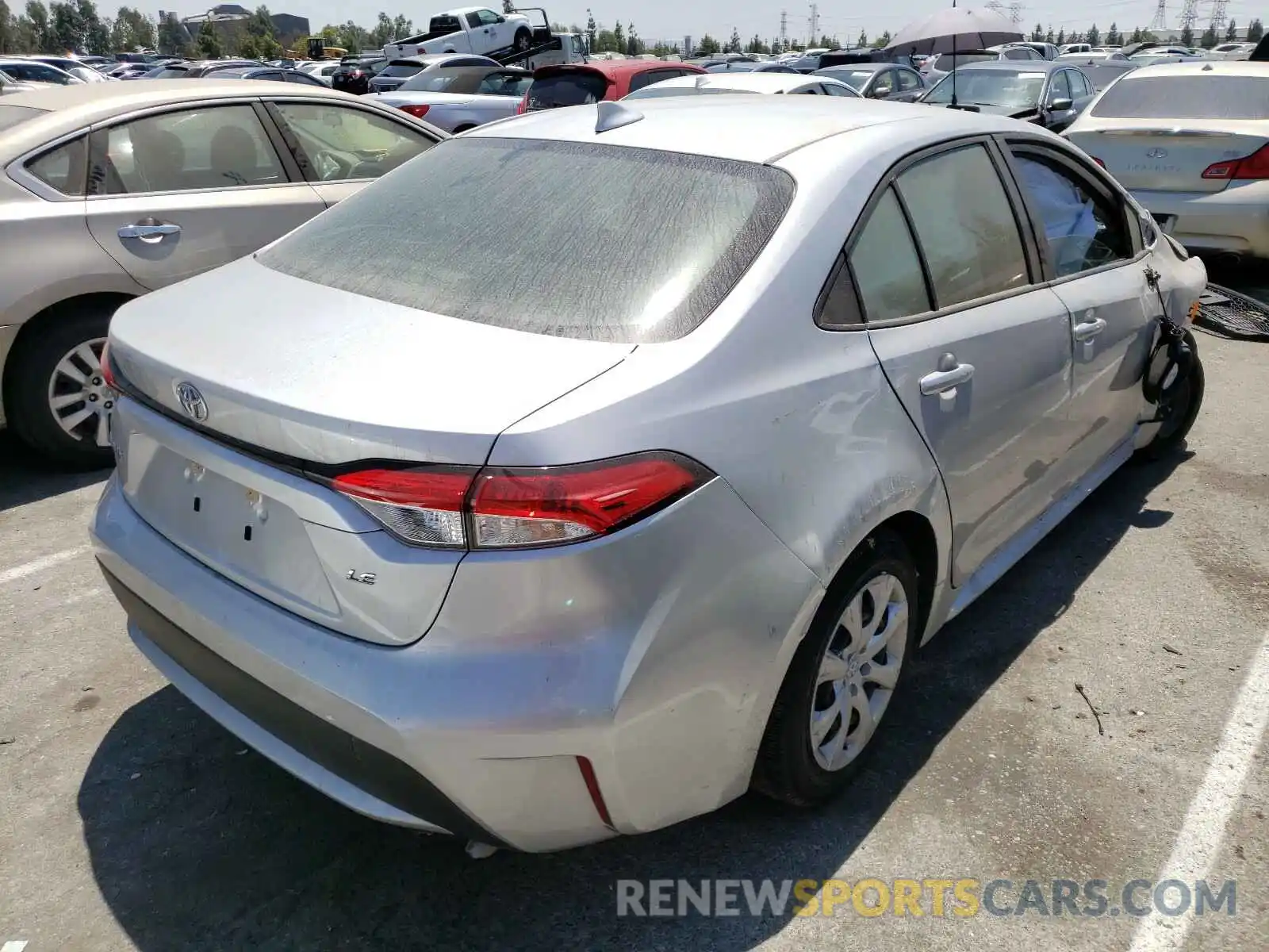 4 Photograph of a damaged car JTDEPRAEXLJ035336 TOYOTA COROLLA 2020