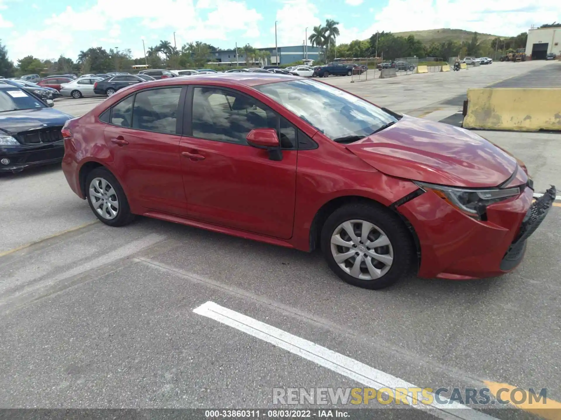 1 Photograph of a damaged car JTDEPRAEXLJ035725 TOYOTA COROLLA 2020