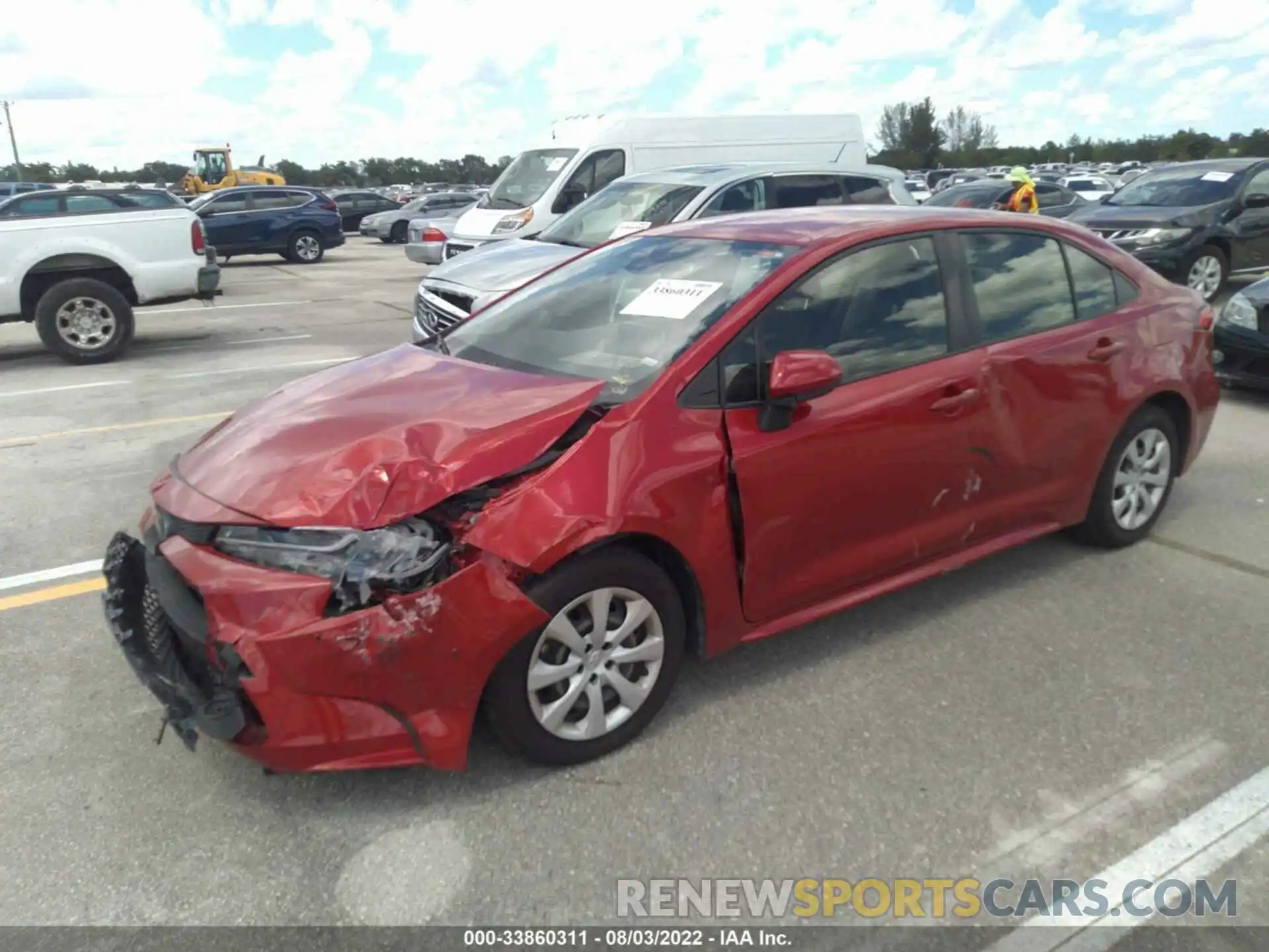 2 Photograph of a damaged car JTDEPRAEXLJ035725 TOYOTA COROLLA 2020