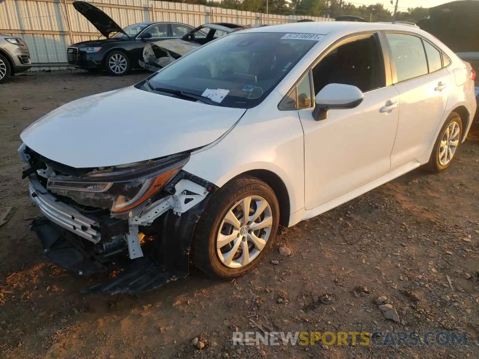 2 Photograph of a damaged car JTDEPRAEXLJ036020 TOYOTA COROLLA 2020