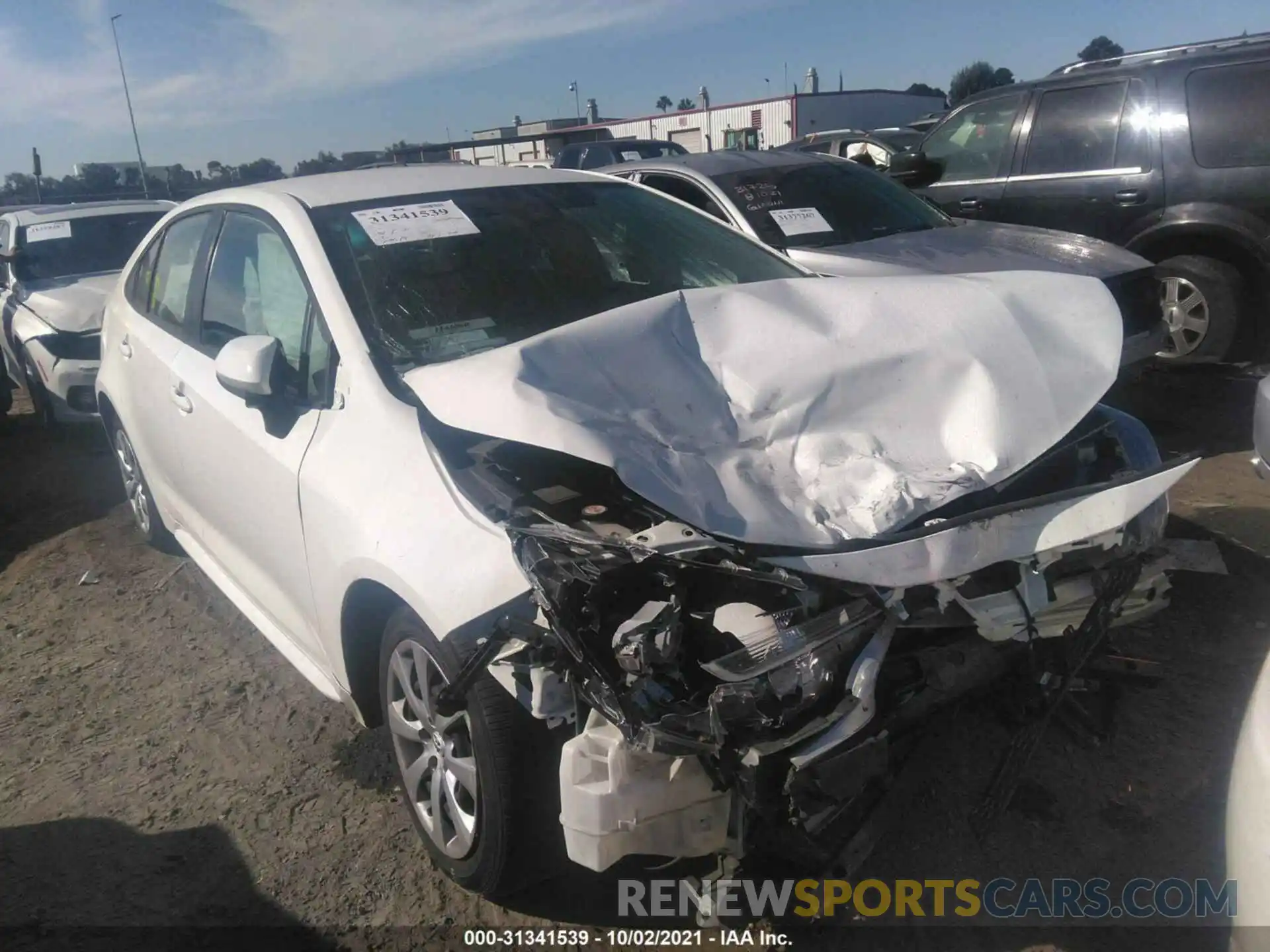 1 Photograph of a damaged car JTDEPRAEXLJ036213 TOYOTA COROLLA 2020