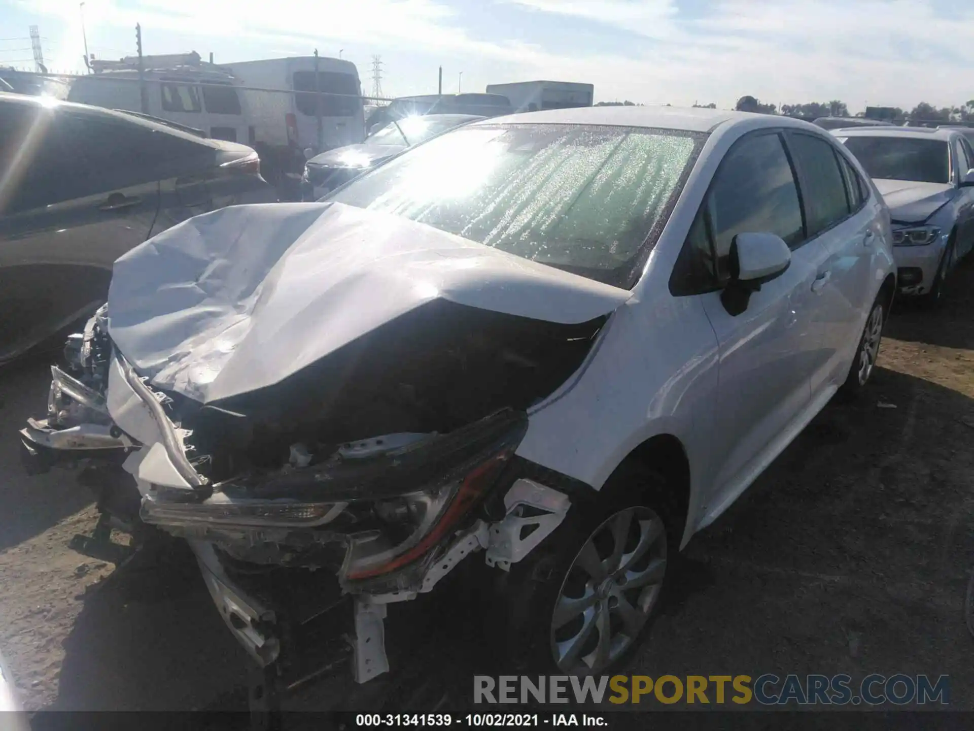 2 Photograph of a damaged car JTDEPRAEXLJ036213 TOYOTA COROLLA 2020