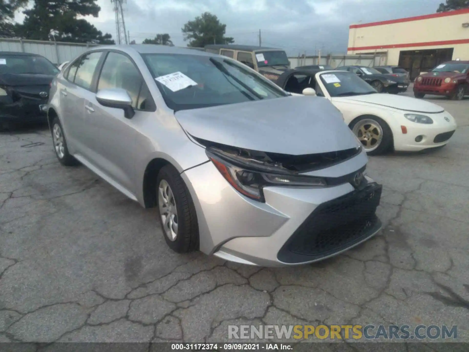 1 Photograph of a damaged car JTDEPRAEXLJ036891 TOYOTA COROLLA 2020