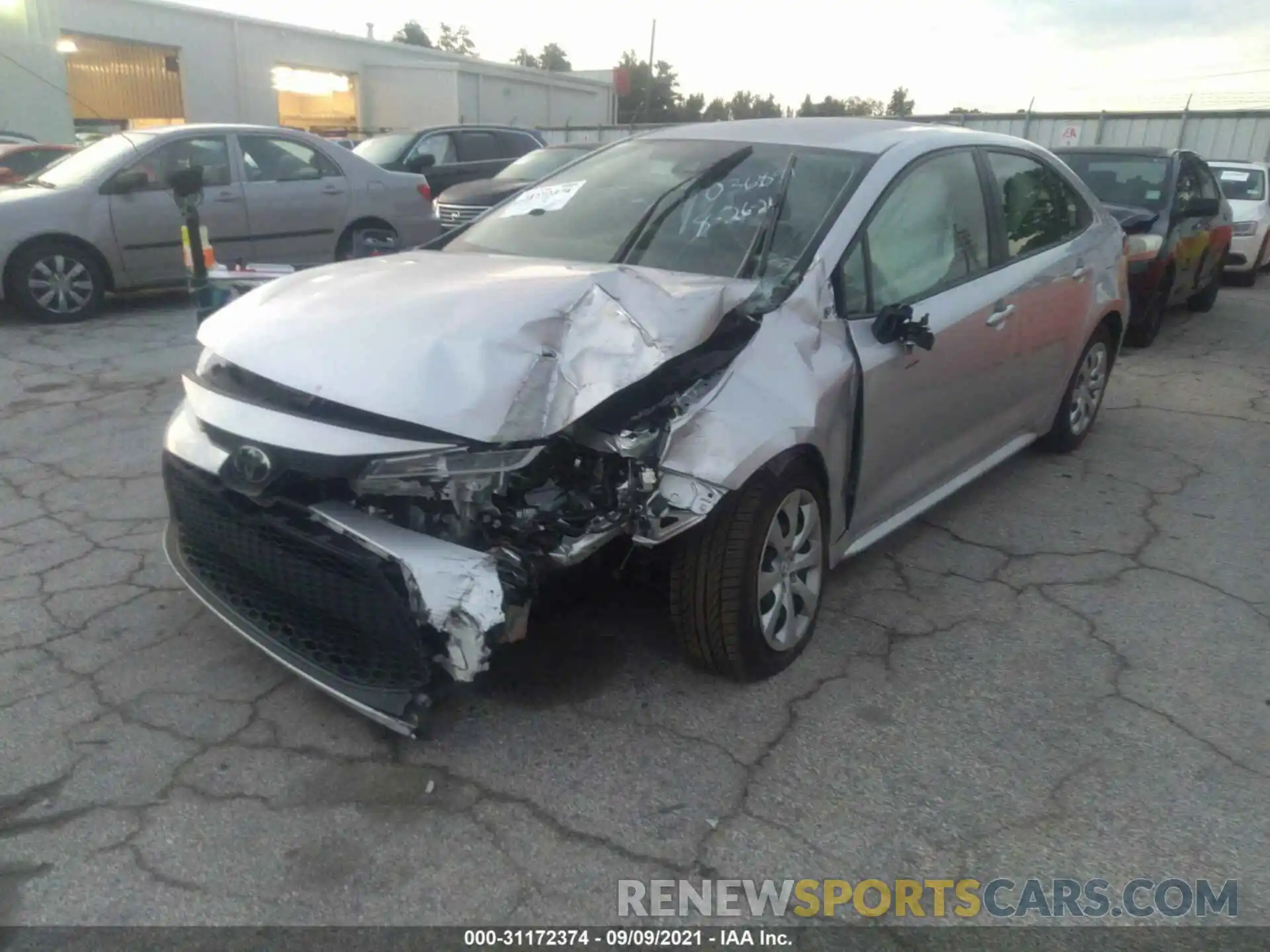 2 Photograph of a damaged car JTDEPRAEXLJ036891 TOYOTA COROLLA 2020