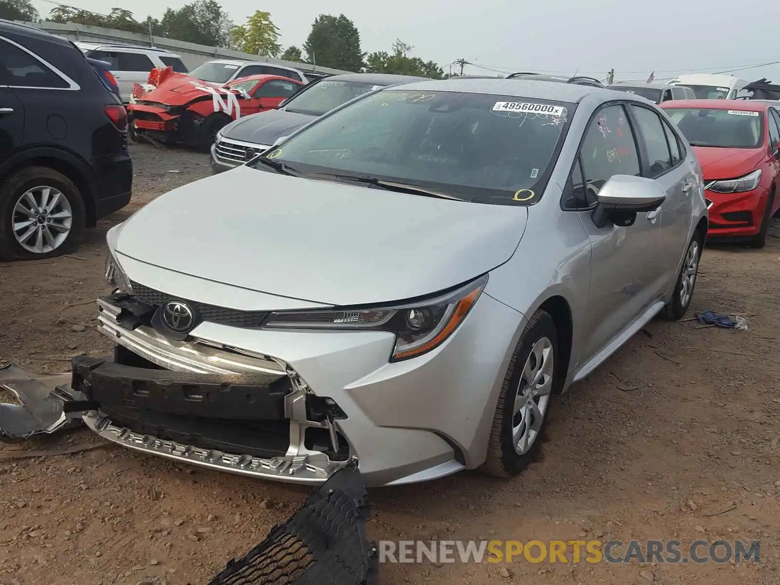 2 Photograph of a damaged car JTDEPRAEXLJ037104 TOYOTA COROLLA 2020