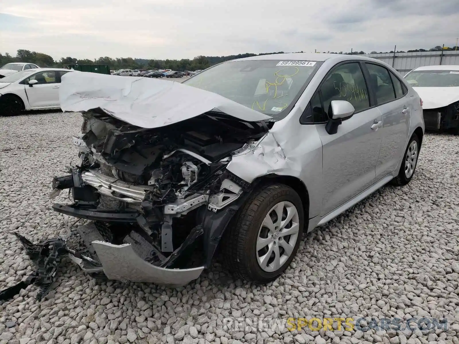 2 Photograph of a damaged car JTDEPRAEXLJ037149 TOYOTA COROLLA 2020