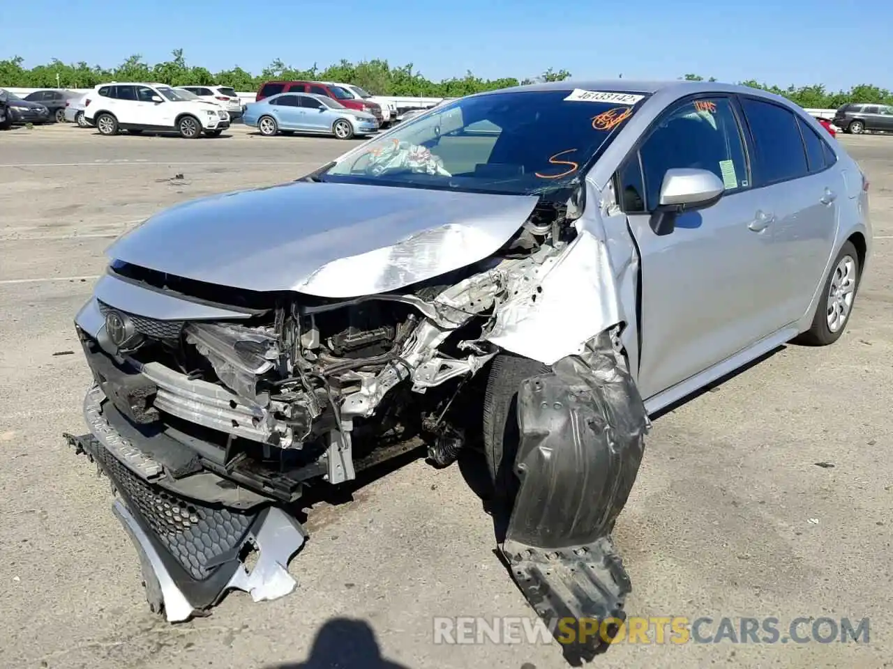 2 Photograph of a damaged car JTDEPRAEXLJ037331 TOYOTA COROLLA 2020