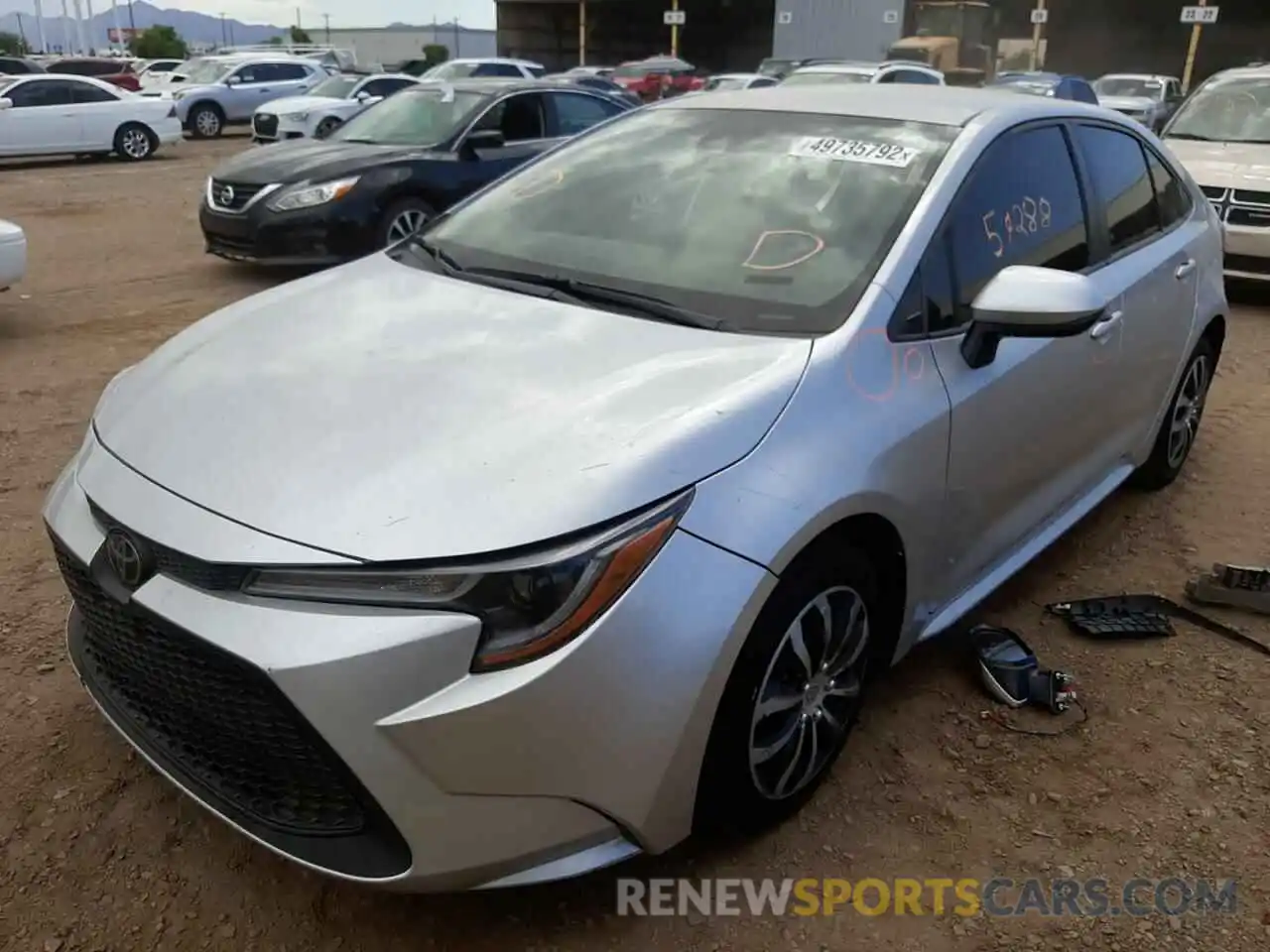 2 Photograph of a damaged car JTDEPRAEXLJ038513 TOYOTA COROLLA 2020