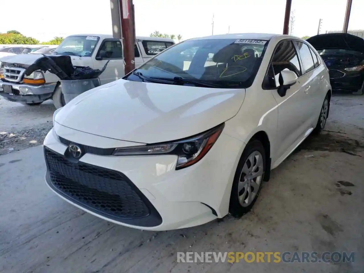 2 Photograph of a damaged car JTDEPRAEXLJ038690 TOYOTA COROLLA 2020