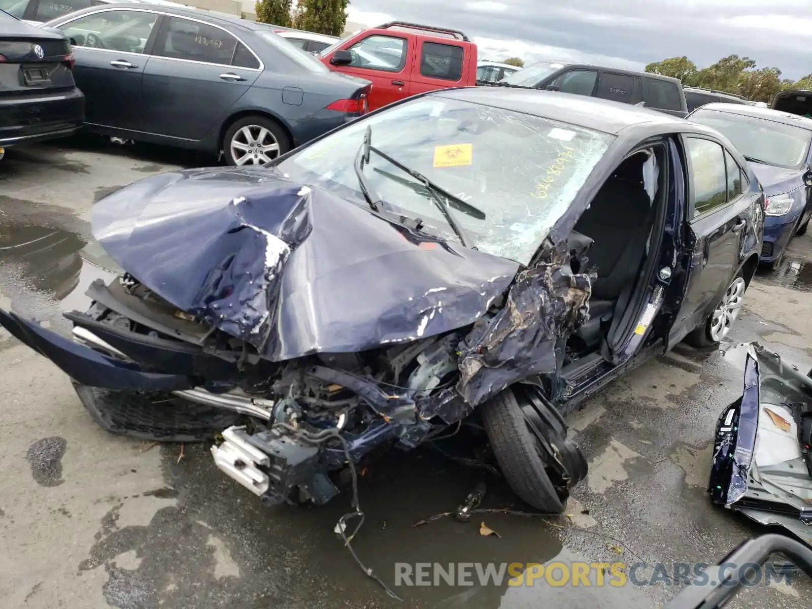 2 Photograph of a damaged car JTDEPRAEXLJ038849 TOYOTA COROLLA 2020